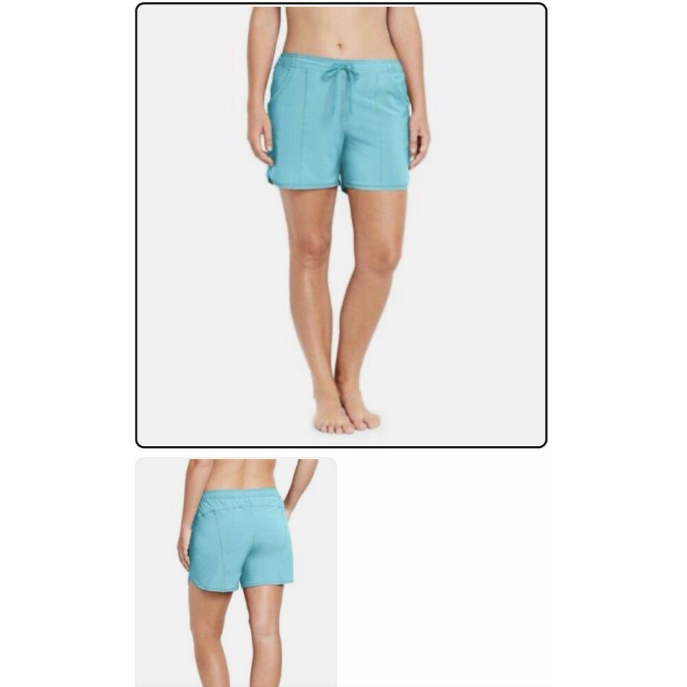 LANDS' END Plus Size 18W Light Blue Sky 5" Board Shorts/Cover-up